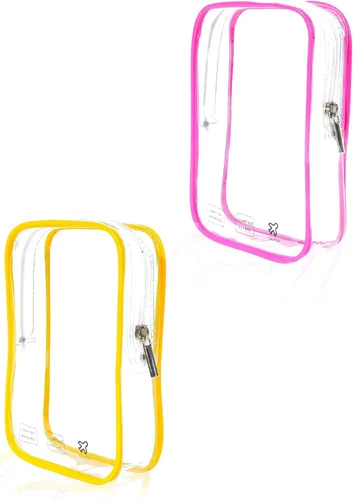 Miniatura 10 de 2 cubos de embalaje de 1 cuarto de galón, bolsa de viaje aprobada por la TSA, bolsa pequeña transparente, bolsa de viaje internacional