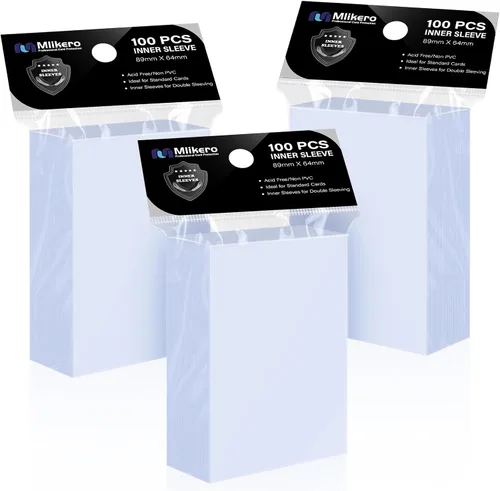 Miniatura 8 de Mlikero 1000 fundas para tarjetas, fundas para tarjetas de béisbol para tarjetas estándar, 10 colores fundas para tarjetas intercambiables aptas