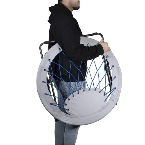 Miniatura 4 de Zenithen Silla plegable redonda con marco de metal para interiores y exteriores, para dormitorio, actividades al aire libre, películas