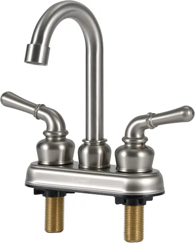 Miniatura 5 de Grifo de fregadero de baño RV – Reemplazo de grifo de fregadero de níquel cepillado para caravanas, cámpers, quintas ruedas, casas rodantes
