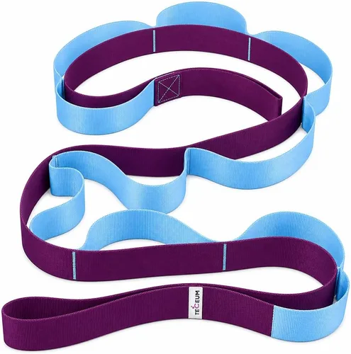 Miniatura 15 de TECEUM Stretching Strap with 10 Loops for Physical Therapy & Rehab Non-Elastic Yoga Stretch Band for Hamstring, Leg, Hip & Knee Rehab, Pilates