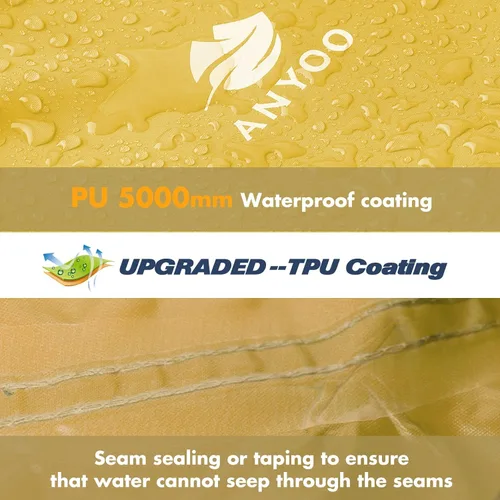 Miniatura 3 de Anyoo Poncho de lluvia con capucha, impermeable, ligero, para hombres, mujeres y adultos, con bolsillo para senderismo, camping, actividades al aire