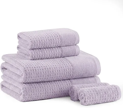 Miniatura 21 de Madison Park Spa Waffle - Juego de toallas de lujo 100 % algodón, tejido de gofre de textura premium, altamente absorbente, secado rápido, ropa