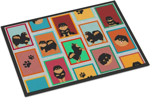 Miniatura 101 de Caroline's Treasures MLM1149MAT - Felpudo rojo Border Collie de 18 x 27 pulgadas, para interiores y exteriores, para entrada, antideslizante, Border