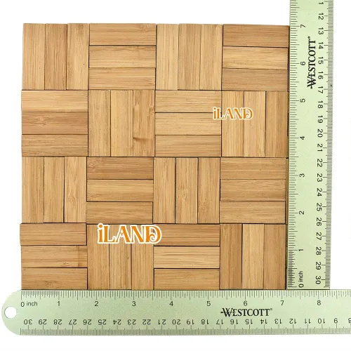 Miniatura 6 de iLAND Pisos barnizados para casas de muñecas en escala 1:12, tablas de piso de casa de muñecas de bambú (rectangular 96pcs)
