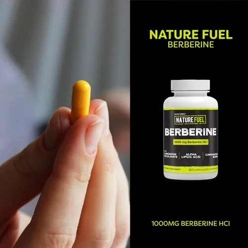 Miniatura 4 de Healthy Delights Nature Fuel - Cápsulas de berberina, suplemento de berberina, con berberina HCl, picolinato de cromo, ácido alfa lipoico y corteza
