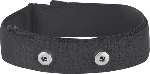 Paquete de 2 correas de repuesto para monitor de frecuencia cardíaca, compatibles con Polar H7 H9 H10 Wahoo Tickr Garmin HRM (mediano, negro y gris)