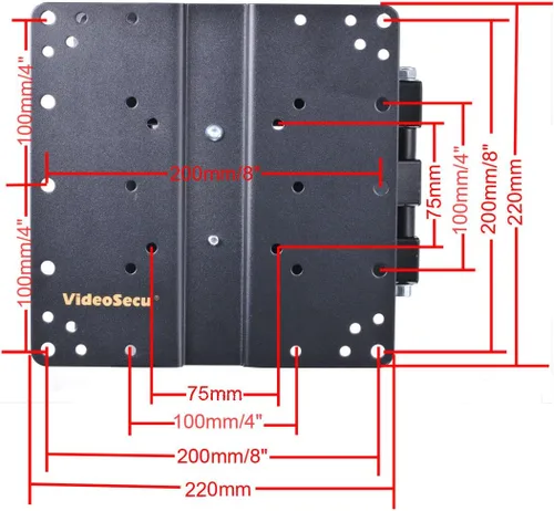 Miniatura 2 de VideoSecu Soporte de pared giratorio para TV con inclinación articulada para la mayoría de TV LCD LED de 27-47 pulgadas, pantalla plana negra ML510B