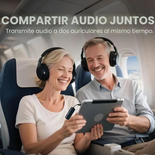 Miniatura 4 de Avantree Relé - Adaptador Bluetooth de avión premium con chipset Qualcomm avanzado, 2 auriculares compatibles, 25 horas de tiempo de reproducción