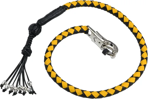 Miniatura 8 de Biker Whip - Látigo para motocicleta de 36 pulgadas, accesorios de manillar para motocicleta, látigos trenzados de cuero genuino para motocicletas