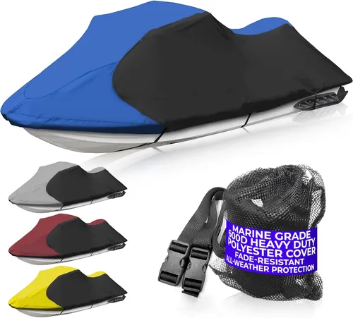 Miniatura 13 de Trailerable PWC Jetski Watercraft Jet - Funda para esquís de hasta 3 plazas Borgoña/ Negro