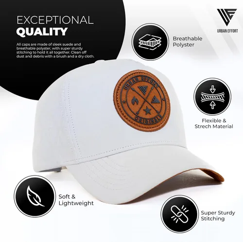 Urban Effort Gorra trasera de malla, para hombres y mujeres, gorra de béisbol de 5 paneles, gran cierre a presión para caza y senderismo