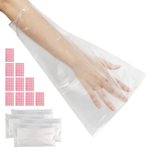 Miniatura 9 de Segbeauty Bolsas de cera de parafina para manos y pies, 200 forros de cera de parafina de plástico, calcetines y guantes de repuesto de cera de baño