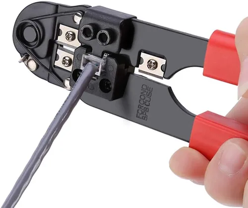Miniatura 6 de Herramienta de crimpado de red, crimpadora modular, kit de herramientas de alambre de red de alta seguridad, cables de red de corte y tira El mejor