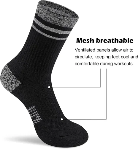 Miniatura 5 de Gonii Crew Socks Women Hiking Running Athletic Cushioned Compression Socks 5-6 Pairs