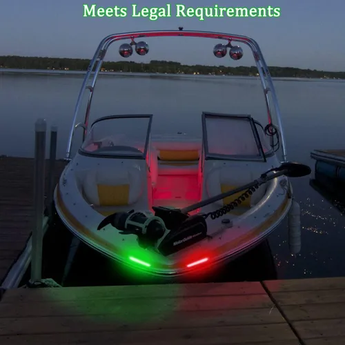 Miniatura 7 de Boaton Luces de Navegación para Barcos, Luces de Proa Súper Brillantes para Pesca Nocturna, Instalación Adhesiva Sin Perforación para Pontón Kayak