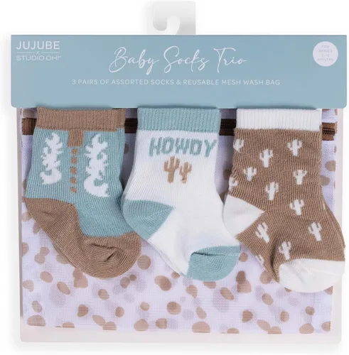 Miniatura 8 de JuJuBe Calcetines a juego para mamá y bebé niño o niña, regalos de baby shower, artículos esenciales para recién nacidos Happy Baby Vibes