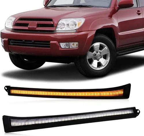 Miniatura 7 de Lámpara de Marcador Lateral LED para Faros Delanteros, Luz de Circulacion Diurna en Ámbar, Señal de Giro Secuencial Compatible con Toyota 4Runner