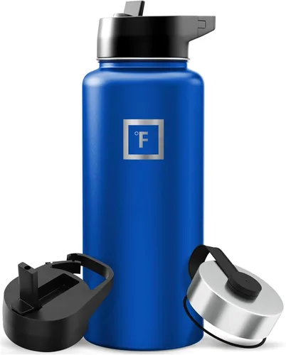 Miniatura 28 de IRON °FLASK Frasco de hidratación para acampar y senderismo con pajilla, botella de agua deportiva de acero inoxidable con aislamiento de boca