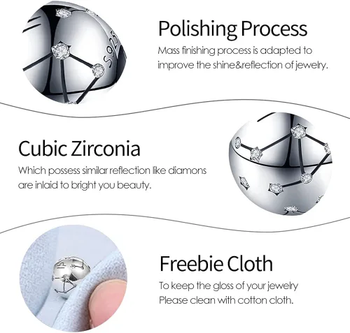 Miniatura 5 de Pandach 12 Zodiac Sign Birthday Charms 925 Sterling Silver Birthstone Charms Fits Women's Charm Bracelet Necklace Bangle Gifts for Girls Friends