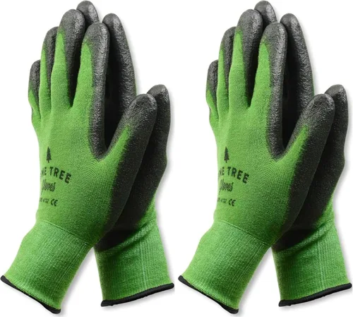 Guantes de jardinería de bambú, recubiertos de goma, aptos para pantalla táctil, transpirables y ligeros, para hombres y mujeres