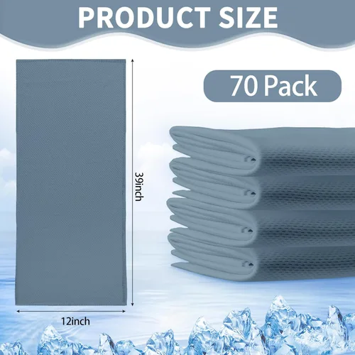 Miniatura 2 de Honoson Toalla de enfriamiento a granel – Toallas frescas para cuello y cara, microfibra transpirable y deportiva para gimnasio, yoga, viajes, Azul