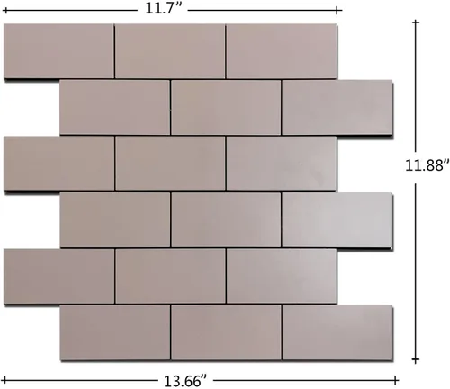 Miniatura 2 de XUANINY Azulejos de aluminio compuesto de metro de 20 hojas, calcomanías de suelo con textura 3D, paneles de pared autoadhesivos para salpicaduras