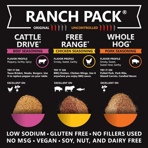 Miniatura 3 de Casa M Spice Co Mini Ranch Pack - Set de condimentos para especias • Bajo en sodio • Sin MSG • Especias y condimentos para barbacoa • Set de regalo