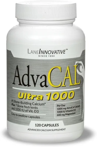 Lane Innovative - AdvaCAL Ultra 1000, calcio de construcción ósea, incluye vitamina D3 y magnesio, fácil absorción (40 porciones)