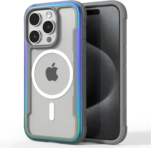 Miniatura 14 de RAPTIC Funda magnética Air para iPhone 15, funda protectora transparente a prueba de golpes, grado militar probada para caídas de 10 pies, funda
