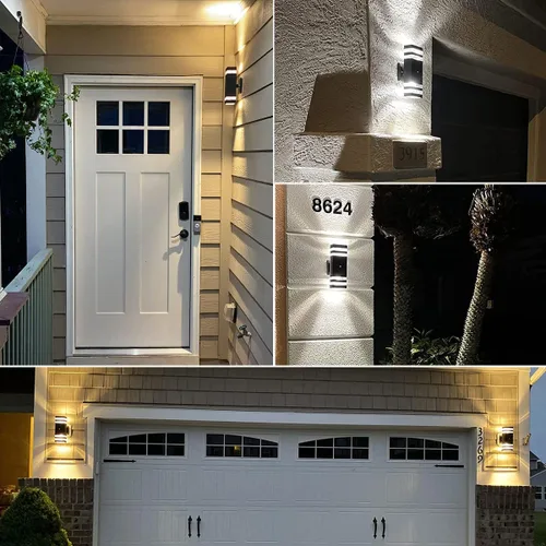 Miniatura 5 de tewei Luces LED de montaje en pared para exteriores del anochecer al amanecer, 1 paquete de 14 W, IP65, 3000 K, 1100 lúmenes, blanco cálido