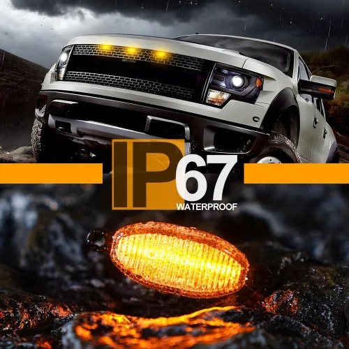 Miniatura 8 de Kits de luces de marcha para rejilla delantera F150 para 2010-2014/2017+ F-ord F150 SVT R.aptor Pickup, luces de conducción diurna DRL, lámparas