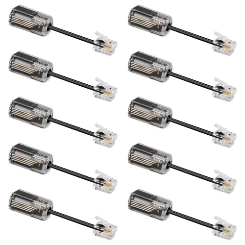 Miniatura 12 de Uvital Desenredador de cable telefónico, cable de teléfono antienredos, cable giratorio de 360 grados, cable giratorio de línea fija, color negro