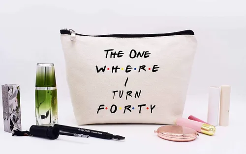 Miniatura 6 de LIBIHUA Bolsa de maquillaje de cumpleaños Bolsa de cosméticos Bolsa de viaje, Beige, 271-el Uno Donde Ture 40