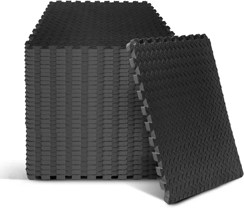 Miniatura 11 de Yes4All 24SQFT-120SQFT - Tapete de ejercicio de rompecabezas para gimnasio en casa, baldosas de espuma EVA entrelazadas con borde