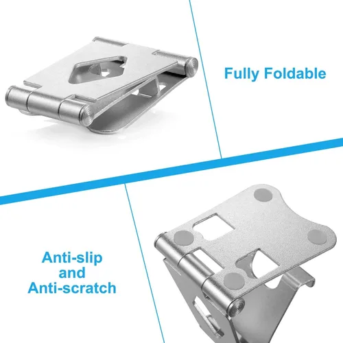 Miniatura 3 de Soporte ajustable de aluminio para teléfono celular para escritorio, compatible con iPhone 14, 13, 12, 11 Pro Max, Samsung, Huawei y todos