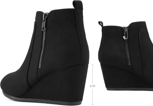 Miniatura 4 de DREAM PAIRS Women's Suede Low Wedges Ankle Boots