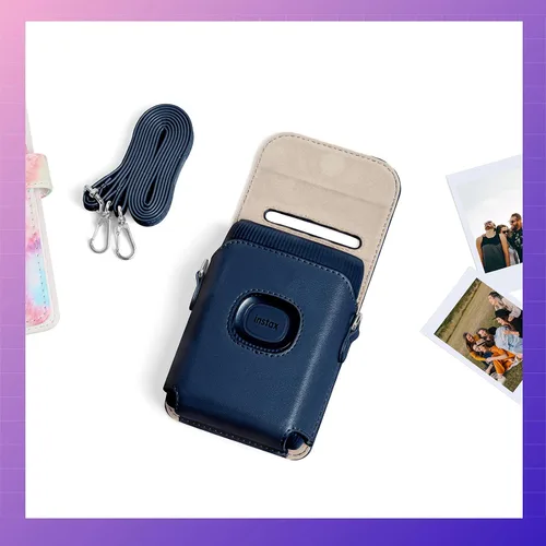 Miniatura 7 de Rieibi Mini Link 2 - Funda protectora para impresora Fujifilm Instax Mini Link 2, funda de belleza azul con correa para el hombro