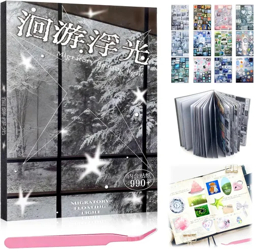 Miniatura 10 de Calcomanías coreanas para tarjetas fotográficas kpop, 3500 para decoración de libros, estéticas, purpurina, mariposa, amor, cinta, flor, alfabeto