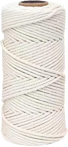 Miniatura 11 de Cuerda de algodón de macramé de 0.197 in x 164 pies para manualidades, joyería, decoración del hogar, envoltura de regalos