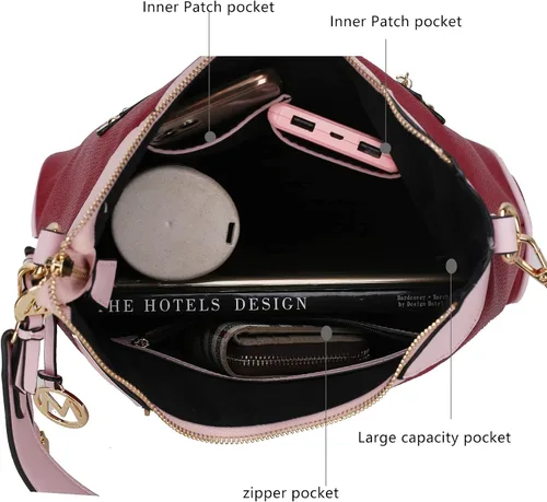 Miniatura 5 de MKF Collection Shoulder Bag for WomenTop-Handle Hobo Bag Wristlet Wallet Purse