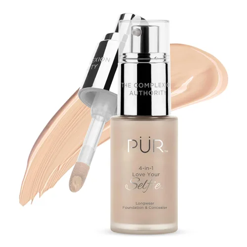 Miniatura 14 de PÜR MINERALS 4-in-1 Love Your Selfie Foundation & Concealer - Longwear Medium-to-Full Coverage Liquid Makeup Foundation with Hydrating Blend for