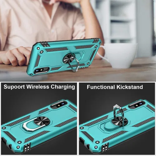 Miniatura 5 de IKAZZ Funda para Galaxy A10e con protector de pantalla, grado militar, a prueba de golpes, resistente, pasa prueba de caída de 16 pies con soporte
