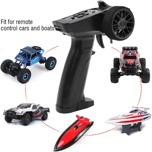 Miniatura 7 de VGEBY Kit de transmisor y receptor RC, 2.4GHZ 3 canales Radio Control remoto transmisor 91803GVT RC y receptor RC remoto