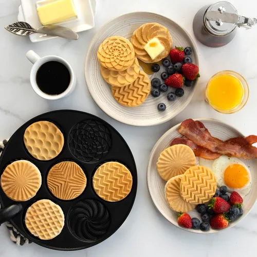 Miniatura 4 de Nordic Ware - Sartén para hotcakes antiadherente, aluminio pesado, 7 tazas redondas, para gas, eléctrico, estufas de cerámica, fabricado en EE. UU