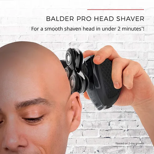 Miniatura 4 de Paquete de afeitadoras Remington Balder Pro para hombres calvos, afeitadora inalámbrica, 100% impermeable para afeitado en húmedo y seco, negro +