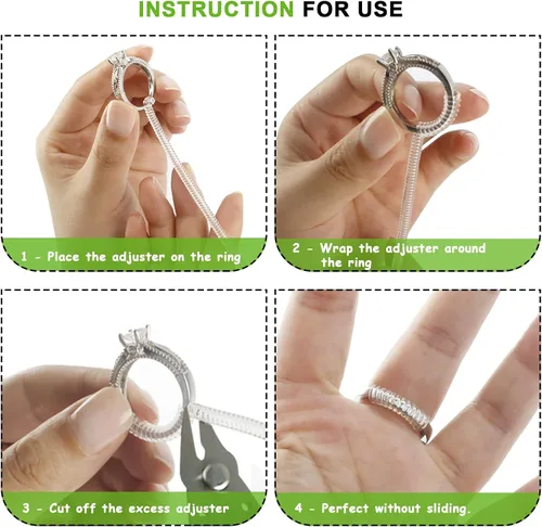 Miniatura 3 de Ajustador de tamaño de anillo para anillos sueltos paquete de 6 3 tamaños para diferentes anchos de banda ajustador de tamaño de anillo de silicona