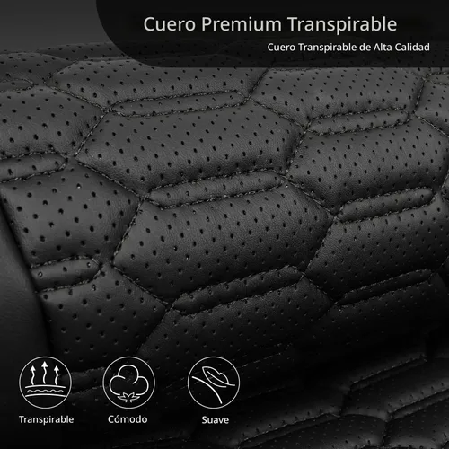 Miniatura 7 de CAR PASS Juego completo de fundas para asientos de automóvil de espuma 3D y cuero PU, lujosas fundas para asientos de cuero sintético transpirables