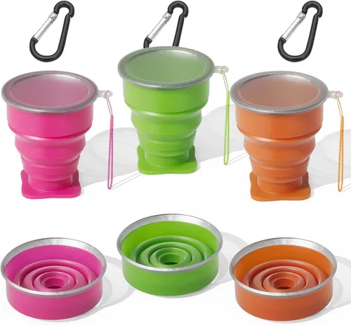 Miniatura 7 de Collapsible Cup - Silicone Foldable Cup-Expandable Folding Drinking Cup -Reusable Portable Mugs Cup For Travel, Camping, Hiking, Survival, Car