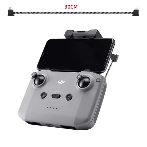 Miniatura 7 de Cable de control remoto USB C a iOS de 1 pie para DJI Mavic 3, Mini 2, Mini 3 Pro, Air 2S, Mavic Air 2 - Accesorios de cable de datos OTG de 90